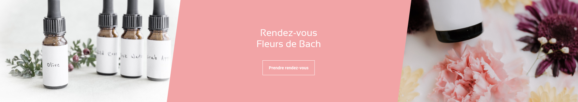 Quartes flacons de fleurs de Bach et mise en avant des rendez-vous d'informations